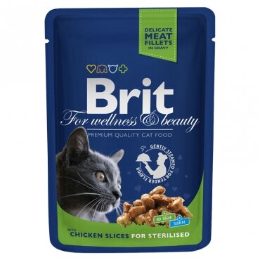 Brit Premium для котів Sterilised курка (пауч) Brit Premium для котів Sterilised курка (пауч)