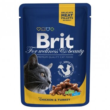 Brit Premium для котів Курка / Індичка (пауч) Brit Premium для котів Курка / Індичка (пауч)