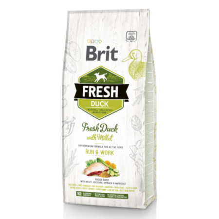 Brit Fresh Active Run and Work (активн.и служебн.собаки), Duck / millet (Качка / пшено) Brit Fresh Active Run and Work (активн.и служебн.собаки), Duck / millet (Качка / пшено)