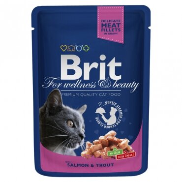 Brit Premium для котів Лосось / Форель (пауч) Brit Premium для котів Лосось / Форель (пауч)