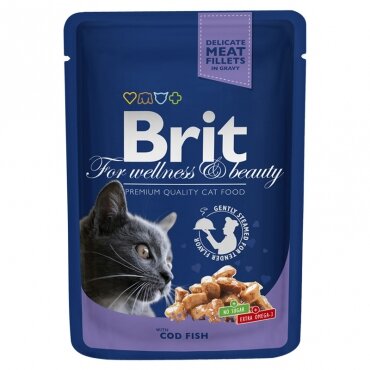 Brit Premium для котів Треска (пауч) Brit Premium для котів Треска (пауч)