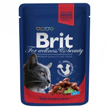 Brit Premium для котів Яловичина / горошок (пауч) Brit Premium для котів Яловичина / горошок (пауч)