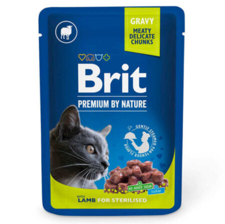 Brit Premium для котів пауч для Стерилізованих, Ягня