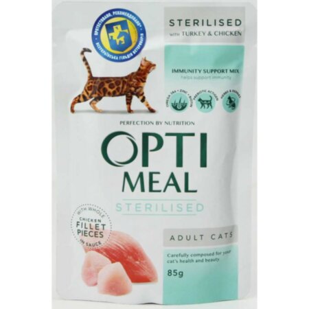 Optimeal для стерилізованих котів, пауч Optimeal для стерилізованих котів, пауч