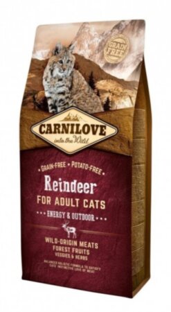 Carnilove Cat -Energy & Outdoor (для активних кішок), Reindeer (з м’ясом північного оленя) Carnilove Cat -Energy & Outdoor (для активних кішок), Reindeer (з м’ясом північного оленя)