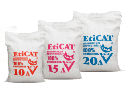 EtiCat (Econom) силікагелевий наповнювач для котячого туалету EtiCat (Econom) силікагелевий наповнювач для котячого туалету