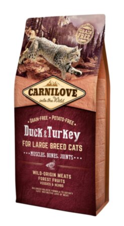 Carnilove Cat Large Breed (для кішок великих порід), Duck & Turkey (Качка і Індичка) Carnilove Cat Large Breed (для кішок великих порід), Duck & Turkey (Качка і Індичка)