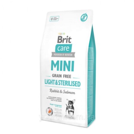 Brit Care GF Mini Adult Light & Sterilised для дрібних собак (кролик) Brit Care GF Mini Adult Light & Sterilised для дрібних собак (кролик)