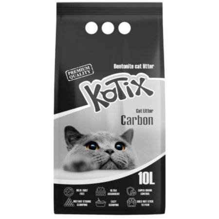 KOTIX Білий Бентонітовий наповнювач, "Extra Activated Carbon" (Активіроване вугілля) KOTIX Білий Бентонітовий наповнювач, "Extra Activated Carbon" (Активіроване вугілля)