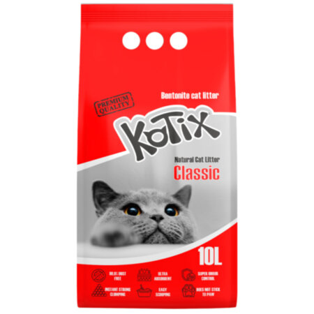 KOTIX білий Бентонітовий наповнювач натуральний (без запаху)