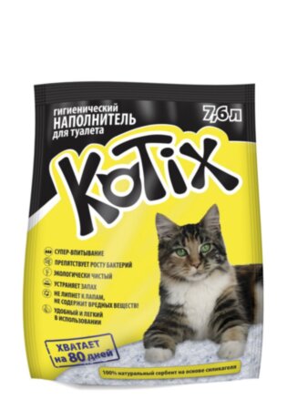 KOTIX / 7,6 л -силикогель для котячого туалета