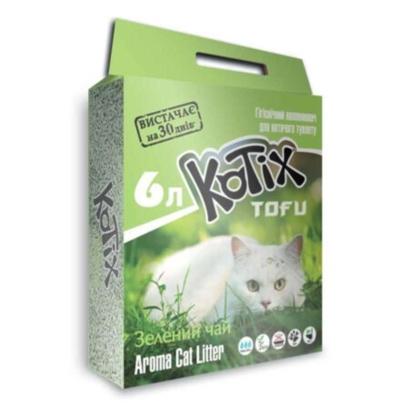 Kotix TOFU (Зелений Чай) / 6,0 л –наповнювач для котячого туалету