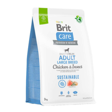 Brit Care Sustainable для собак Adult LARGE breed, Курка (та комахи) Brit Care Sustainable для собак Adult LARGE breed, Курка (та комахи)